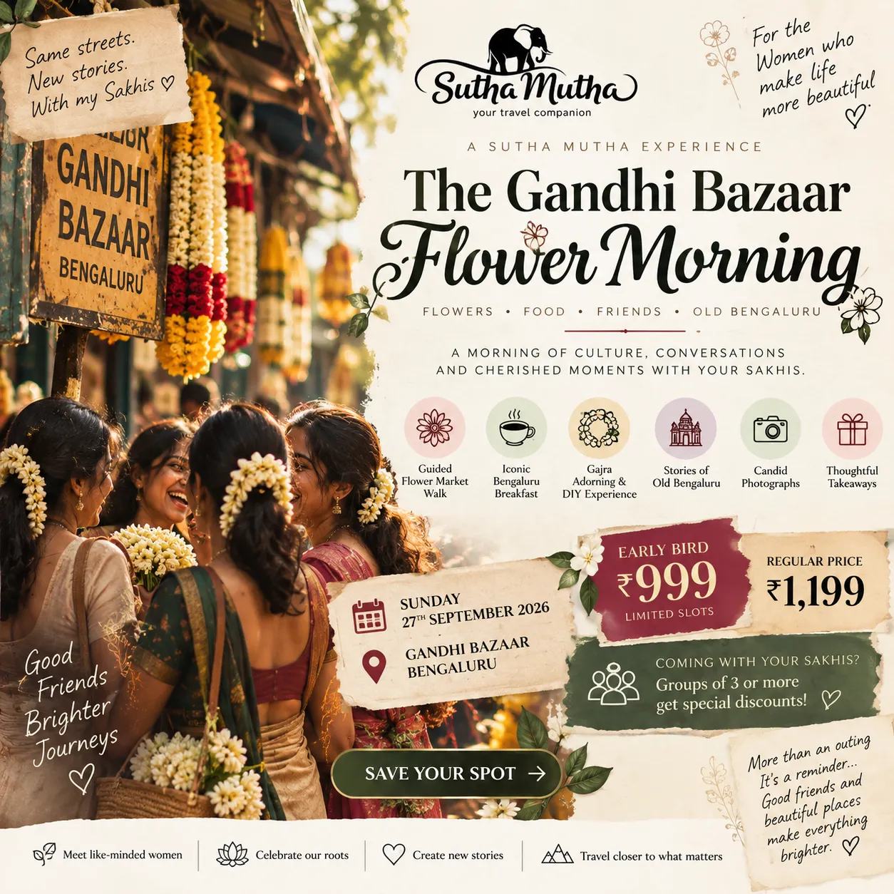 The Gandhi Bazaar Flower Evening
